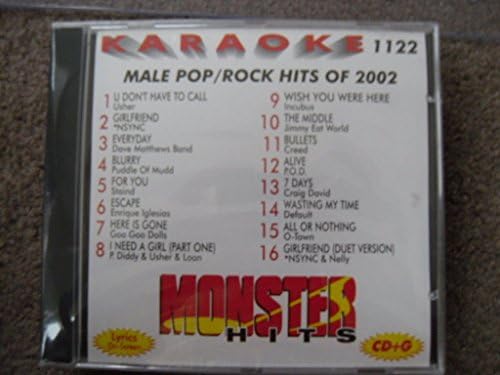 Monster Hits Karaoke Male Pop/rock Hits of 2002 #1122