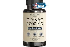 VINATURA GLYNAC Supplement 1000MG - Glycine & NAC Supplement - 90 Capsules