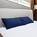 Adoric Queen Size Brushed Microfiber Pillow Cases with Envelope Closure End, Wearable Case-2Pcs,Blue