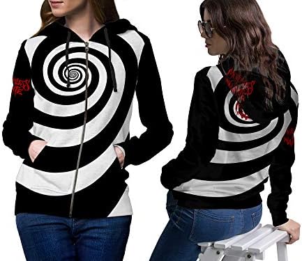 2season5 Motionless in White Women Zip up Pullover Bomber All Over Print Hoodie Sweatshirts