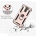 Compatible for Galaxy A6 Plus(NOT for A6) 2018 Phone Case,LDStars Heavy Duty Soft TPU Hard PC Protective Case with 360° Ring Kickstand for Magnetic Car Mount-Rose Gold