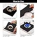 Gas Range Protector Stovetop Burner Cooker Cover, Reusable Non-stick Dishwasher Safe Liner Clean Mat, 6 PCS 10.6 by 10.6 inch, Black