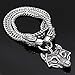 xicoh Viking Wolf Head With Thor's Hammer Mjolnir Scandinavian Bear Paw Wolf Pendant NECKLACE - Stainless Steel Chain
