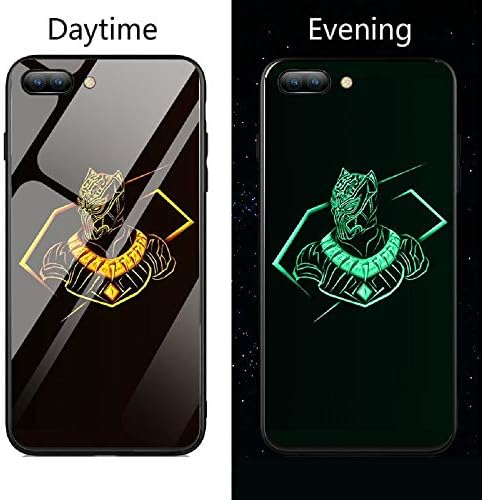 Marvel Avengers Endgame Batman Superman Spiderman Luminous Glass Case for iPhone 7 8 Plus X Xs Max XR Black Panther Iron Man Cover