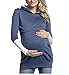 Chulianyouhuo Womens Nursing Hoodie Breastfeeding Contrast Detail Maternity