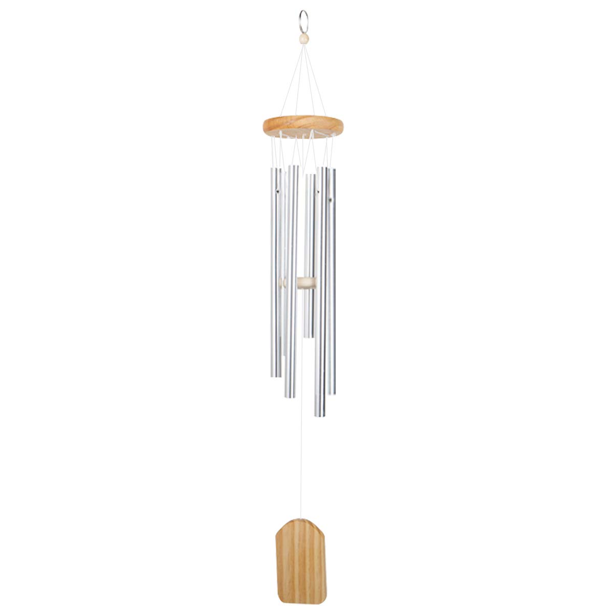 Jinlaili Wind Chimes, Garden Wind Chime, Pine Wood 6 Aluminum Tubes Wind Chimes, Wind Chimes Home Decor with Natural Relaxing Soothing Sound, Wind Chimes Outdoor for Garden Patio Backyard Home Decor