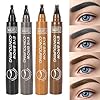 ONLYOILY Stylo à sourcils Set-Tattoo Sense Liquide Sourcil avec 4 couleurs, toute la journée étanche