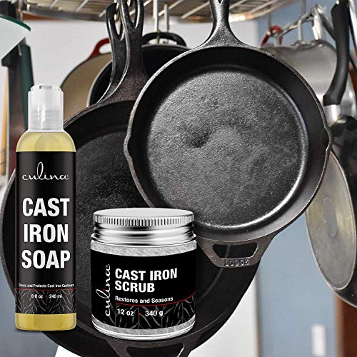 Culina Cast Iron Cleaning Set Restoring Scrub & Cleaning Soap Best