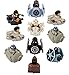 Set of 10 Hot Wheels Star Wars Battle Rollers Starship Die Cast Vehicles Character Collectible Action Toy Figures (Assortment F)