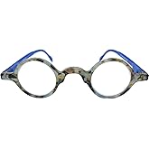 Incredible Bargains The Professor, Plastic Round Style Reading Glasses, Totally Round Readers for Men and Women