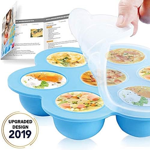 Silicone Egg Bites Molds for Instant Pot 5,6&8Qt Pressure Cooker Accessories - Reusable Baby Food Storage Container and Freezer Tray with Silicon Lid