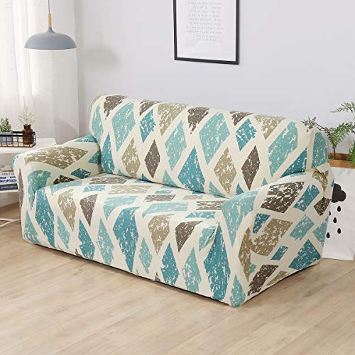 FORCHEER Stretch Sofa Slipcover Printed Plaid Pattern Couch Cover Polyester Spandex Fabric Furniture Pet Protector for Living Room (Sofa,#Pattern Floral 16) - Thumbnail 5
