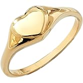 Amazon Essentials 14K Plated Sterling Silver Round Signet Ring