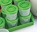 Baby Food Storage Containers w Write What You Want Lids (12 Pk) - 2oz Reusable Leakproof Plastic Jars & Tray- Freezer, Microwave & Dishwasher Safe- BPA/PVC Free, Compatible w Bullet Blender, Gift