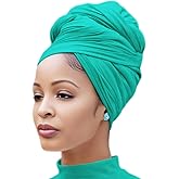 Nonbongoy Head Wraps for Black Women Stretch Headwraps Large Hair Wraps Hijab Scarves for Muslim Head Scarf Turban Headbands