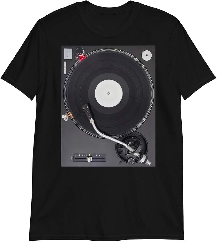 DJ Turntable, Playing Vinyl Record Photo TShirt