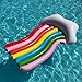 Gupamiga Pool Floats Inflatable Rafts Rainbow Pool Toys Floatie Lounge Outdoor Swimming Pool, Pool Floats for Adults & Kids