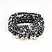 LOVFASHION Multilayer Bohemian Beaded Bracelet Crystal Pendant Charm Stretch Beach Bangle Bracelet Set Jewelry