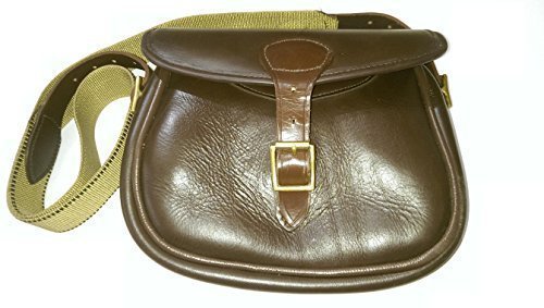 Farm Cottage Brands Rapid load brown LEATHER cartridge bag - holds 100 cartridges