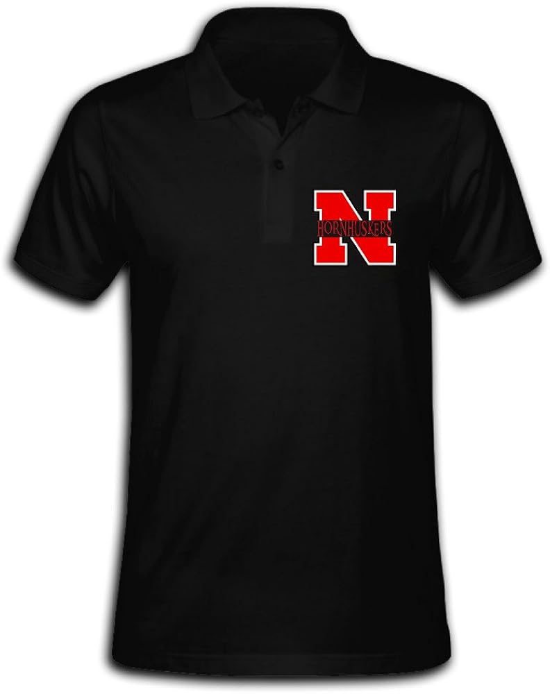 Tinzawsh 2016 Nebraska Cornhuskers 4 Logo Pique Polo T-Shirt for Men