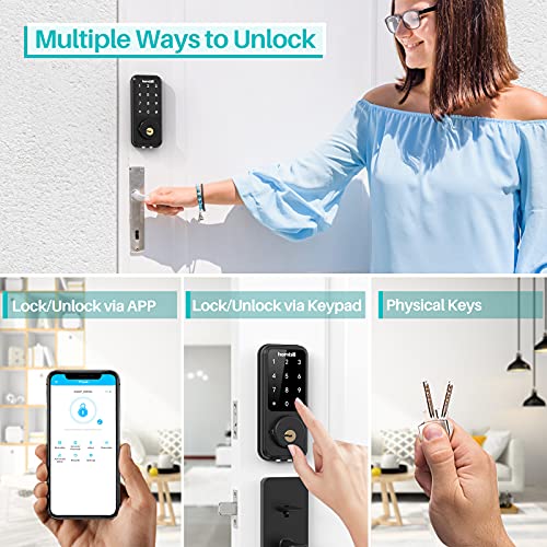Smart Door Lock with Keypad, hornbill Smart Lock Front Door, Smart