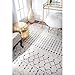 Transitional Vintage Moroccan Trellis Grey Area Rugs, 9 Feet by 12 Feet (9' x 12')