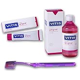 VITIS GINGIVAL MEGA SET - MOUTHWASH 500ML + Toothpaste 100ml + Gingival Toothbrush - GLUTEN FREE by Vitis