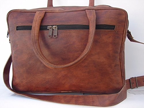 Shakun Leather Messenger Bag Briefcase Laptop Bag Computer Shoulder Satchel NEW
