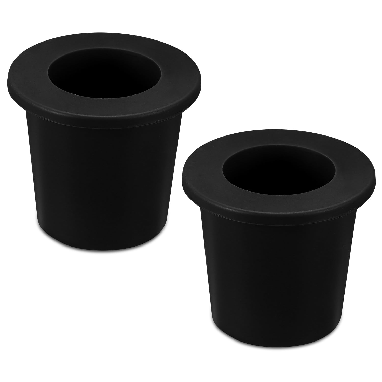 lasuroa 2pcs Umbrella Table Ring Hole, Silicone Umbrella Cone Wedge Plug Sleeve Stabilizer Patio Adapter Umbrella Table Hole Insert for 2-2.5in Table Patio 1.5in Pool Umbrella Sleeve Adapter (Black)