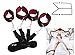 GEBDSM Beginner Fetish SM Under Bed Restraint Kit with Hand Cuffs Ankel Cuffs and Blindfold Bondage Collection For Male Female Couple SM Sex Play
