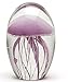 Dynasty Gallery Orchid Gold Glow in The Dark Hand Blown Glass Jellyfish Paperweight
