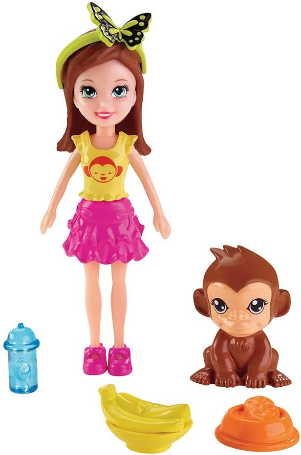 Amazon.es: Polly Pocket DNB63 - Zoo de Mariposa - Púrpura / Lila con hairband y mono / chimpancé - Mattel: Juguetes y juegos
