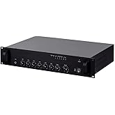 Monoprice Commercial Audio 60W 5ch 100/70V Mixer Amp with Microphone Priority (NO LOGO)