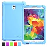 Samsung Galaxy Tab S 8.4 Case - Poetic Samsung Galaxy Tab S 8.4 Case [Turtle Skin Series] - [Corner/Bumper Protection] [Grip] [Sound-Amplification] Protective Silicone Case for Samsung Galaxy Tab S 8.4 Blue (3 Year Manufacturer Warranty From Poetic)