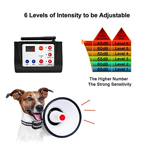 Beinhome Upgraded 2 in 1 Dog Training Collar Sound Vibration & Static Shock Collar & Outdoor Wireless Dog Fence Pet Containment System Kit