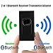 Sandistore Bluetooth 2in1 Transmitter/Receiver Wireless 3.5mm Audio Adapter (AptX Low Latency Both TX & RX, 2 Devices Simultaneously TV, Home Stereo,Xbox One MP3 Player)