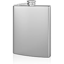 Amazon.com | Top Shelf Flasks Stainless Steel Hip Flask, 6oz