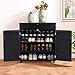 Yaheetech Shoe Storage Cabinet with Drawer and Adjustable Shelf - Bathroom Storage Floor Cabinet Free-Standing Cabinet for Entryway Black