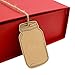 jijAcraft Mason Jar Shaped Tags, 100pcs Kraft Paper Gift Tags, 7.5x4.5cm Brown