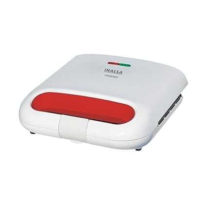 Inalsa Phoenix 750-Watt 2 Slice Sandwich Maker (White/Red)