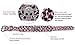 Berry Pet Spiked Leather Dog Collar - 3 Rows Bullet Rivets Studded PU Leather - Cool Skull Pet Accessories Best Choice for Medium and Large Dogs,Pink Leopard 15-18
