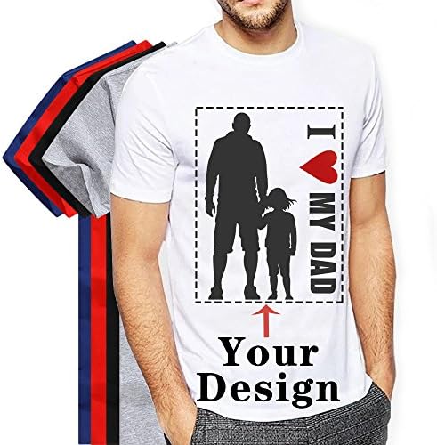 Personalized T-Shirt Class Team Activity Uniform Add Your Own Design Custom Short Sleeve T-Shirt Unisex Cotton Tee (XL, Nevy Blue)