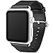 KAVAJ Genuine Leather Watch Band “Barcelona” for Apple Watch Series 4,3,2 & 1 44/42mm in Black. This Genuine Leather Replacement Watch Strap with Classic Buckle Makes The Ideal Accessory to The Watch