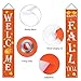 Fall Decor - Fall Outdoor Decorations for Home - WELCOME HAPPY FALL YALL Large Hanging Flags Signs Porch Banners - Autumn Decor for Home Door Birthday Party Yard Outdoor