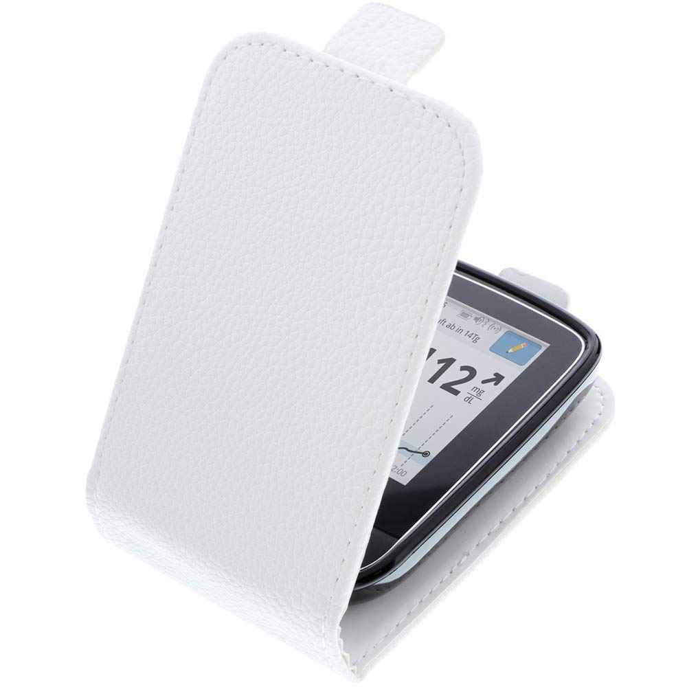 foto-kontor Case compatible with Abbott Freestyle Libre 2 Flip Style white protection