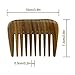 Meta-C Portable Hair/Beard Comb/Pick – Made Of One Whole Piece Of Natural Green Sandal Wood With Fragrant Scent (Wide Tooth)