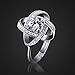 B.Catcher Women’s Ring Adjustable 925 Sterling Silver Cubic Zirconia Valentine's Gift for Her