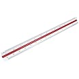 12 Inch Triangular Engineering Scale Ruler 1:100, 1:200, 1:250, 1:300, 1:400, 1:500 by YOSOGO