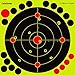25 Pack Reactive Shooting Targets - Splatter Target with 19 Adhesive Patches for Gun, AirSoft, Rifle, Pistol, BB Gun, Pellet Gun, Air Rifle (25 Pack)