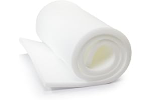 AK TRADING CO. High Density Upholstery Foam Cushion, Polyurethane Foam Sheet - Made in USA - 1" H x 24" W x 72" L,White
